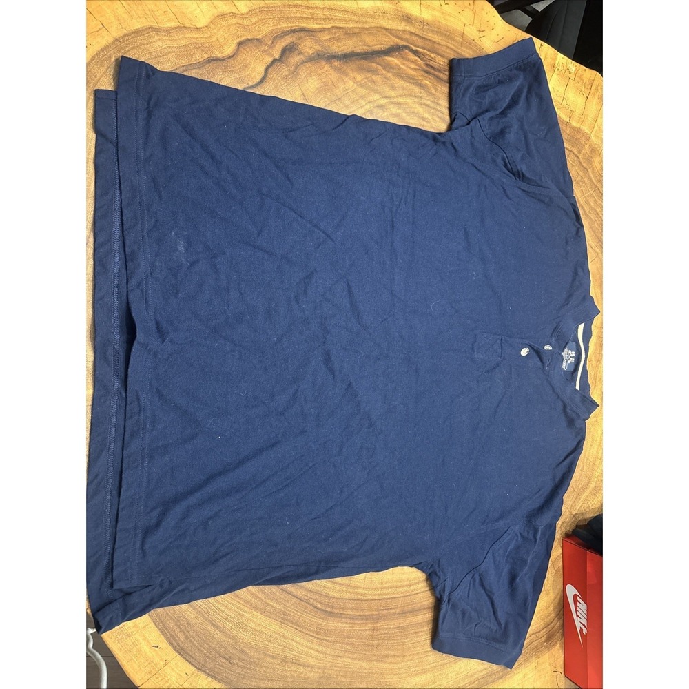Willis & Geiger Outfitters Mens Polo Shirt L Blue 100% Peruvian Cotton Vintage